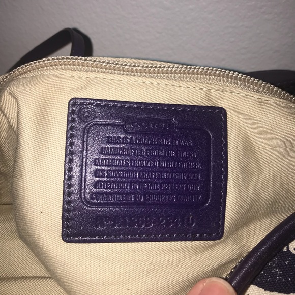 Coach Purple Zebra Purse - Picture 2 of 2